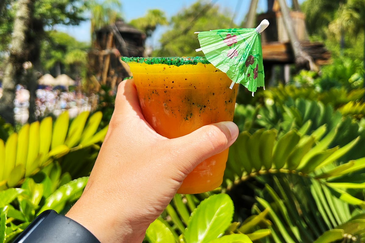 Fun alcoholic Drink at Typhoon Lagoon water park at Walt Disney.