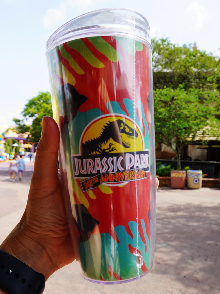 Jurassic Park 30th Anniversary souvenir Tumbler from cup refillable.