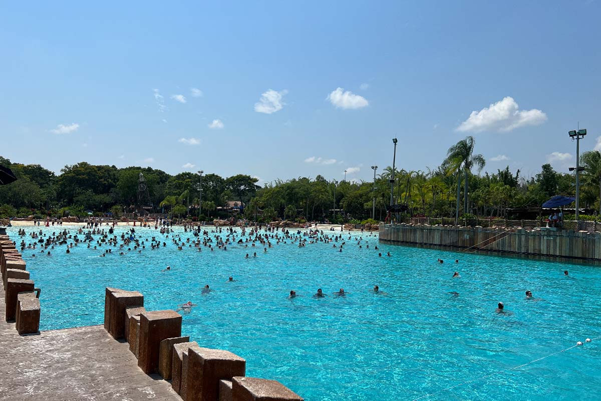 The Surf pool Largest Wave pool in North America at Typhoon Lagoon water park Walt Disney.