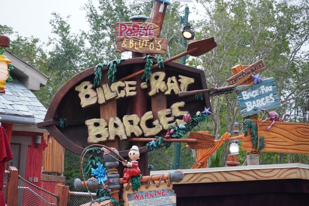 Popeye and Bluto's Bilge-Rat Barges raft ride at Islands of Adventure, Universal Orlando
