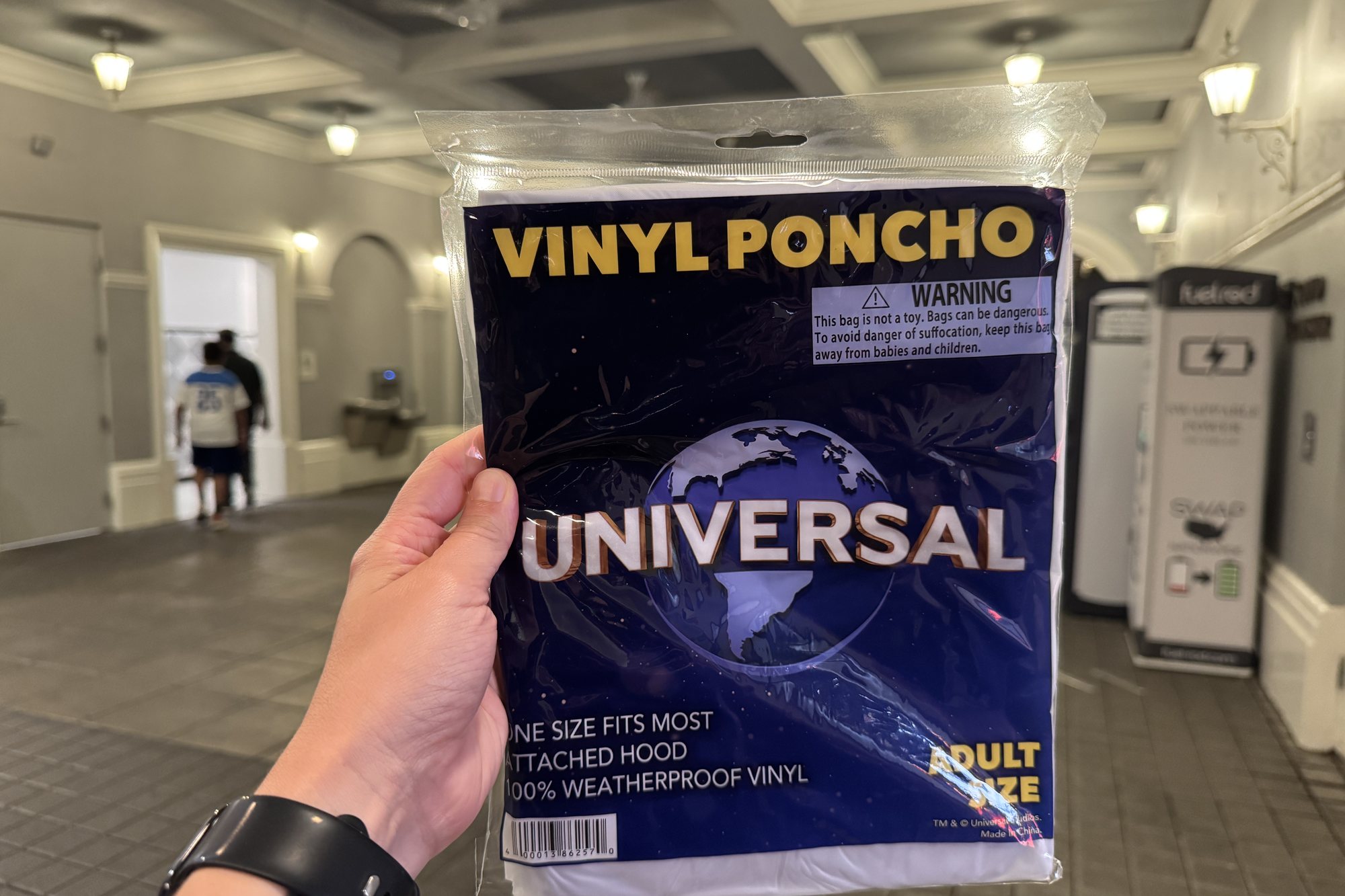 Universal Orlando Resort vinyl rain poncho for the water rides